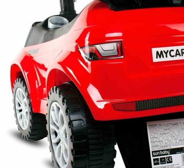 Коляска-коляска, ходунки с ручкой и зажимом Спортивная машина, красная.