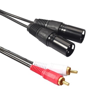 2x двойной кабель RCA — XLR с вилкой