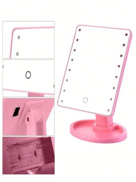 КОСМЕТИЧЕСКОЕ ЗЕРКАЛО С ПОДСВЕТКОЙ ДЛЯ МАКИЯЖА С 22 СВЕТОДИОДАМИ