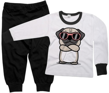 Piżama Pug pies mops w okularach