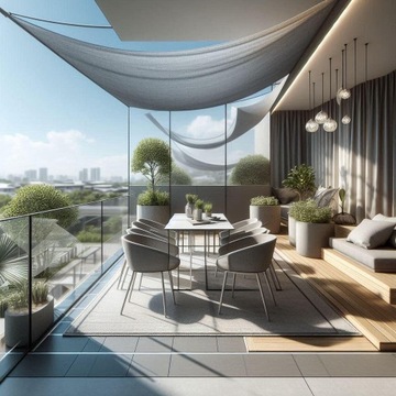 Садовый солнцезащитный парус, водонепроницаемый прямоугольный тент 3х4 м, ТЕРРАСА