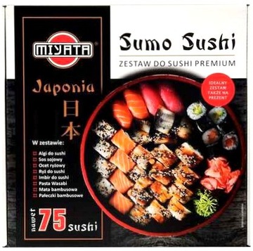 Zestaw Do Sushi SUMO Premium 8 Produktów Na 75 Rolek Prezent Sushi MIYATA