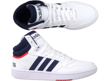 ADIDAS HOOPS MID GY5543 BUTY TRAMPKI MĘSKIE BIAŁE