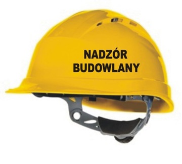 Naklejka na kask NADZÓR BUDOWLANY 10x4cm