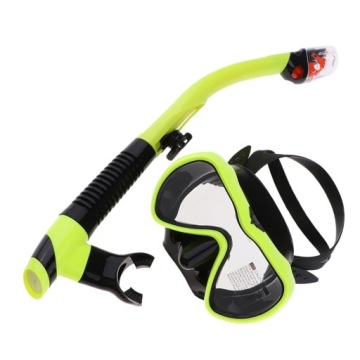 Противотуманная маска для подводного плавания Набор для плавания Очки для плавания Скуба Сноркель Желтый