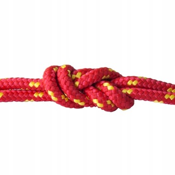 Lina polipropylenowa uniwersalna pleciona żeglarska czerwona 12mm 120m