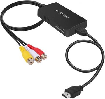 Konwerter RCA DO HDMI Adapter AV CINCH CVBS 1080