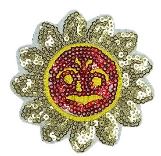 APLIKACJA CEKINY słonko 7.5cm