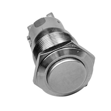 Metalowy przełącznik przyciskowy 19 mm 250 V 5 A Wodoodporny, chwilowy