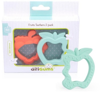 GILIGUMS DUMEL GRYZAK SILIKONOWY OWOCE 2-PAK 3M+