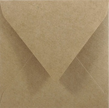Koperty kwadratowe 14,5cm EKO Kraft delta - 25szt.
