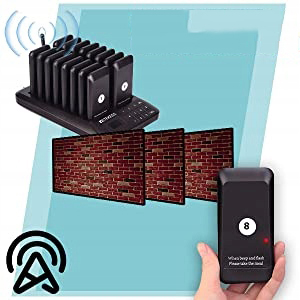 Retekess TD157 Пейджер для ресторана, пейджер, 16 пейджеров, черный, 500 м