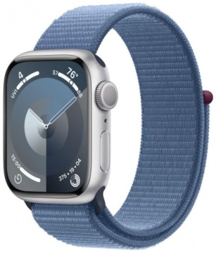 Умные часы APPLE Watch 9 с GPS, 45 мм, серебристый