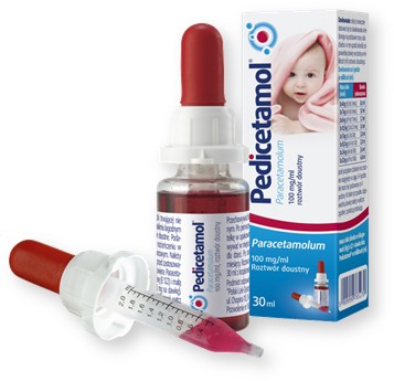 Pedicetamol, (100 mg/ml), krople, 30 ml