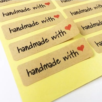 Naklejka 10szt Etykieta HandMade