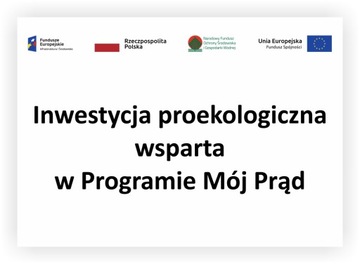 TABLICZKA MÓJ PRĄD FOTOWOLTAIKA WYMÓG UV PCV A4