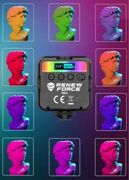 Светодиодная лампа RENEW FORCE RGB для камеры телефона TikTok YouTube SHORTY