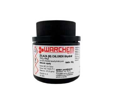 CHLOREK ŻELAZA (III) 6hydrat czysty 25g WARCHEM