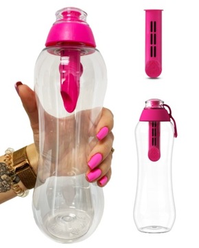 Butelka filtrująca do wody 0,5L DAFI SOFT + 1 filtr różowa flamingowa