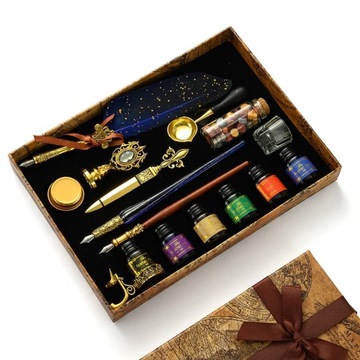 European Mechanical Punk Style Quill Fountain Pen Dipping Fountain Feather