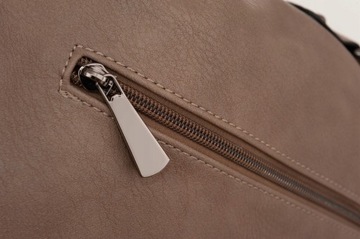 TAUPE TOREBKA DAMSKA PLECAK CAPPUCCINO 2w1 WOREK TORBA SHOPPER JGL