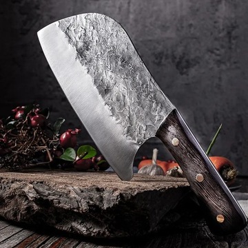 НОЖ-тесак РУЧНАЯ КОВКА, 30 СМ, ОСТРАЯ ДЕРЕВЯННАЯ СТАЛЬ ДЛЯ ШЕФ-ПОВАРА, ЯПОНСКАЯ СТАЛЬ