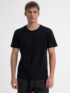T-SHIRT MĘSKI BASIC Koszulka 100% BAWEŁNIANA Męska CZARNA KLASYCZNA XL