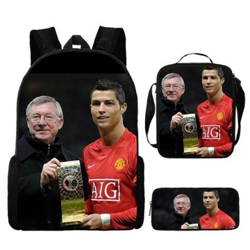 Gwiazda piłki nożnej Plecak Ronaldo trzyczęściowy