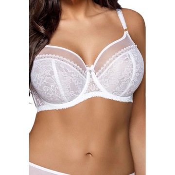Koronkowy Biustonosz AVA AV-1396 soft biały 105C