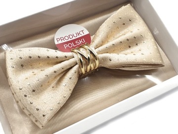 MUCHA MUSZKA MĘSKA ZŁOTA + METAL + POSZETKA