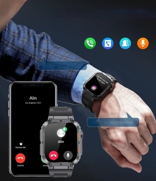 WIELOFUNKCYJNE SMARTWATCH HD MĘSKI ZEGAREK SPORTOWY NA ŚWIEŻYM POWIETRZU