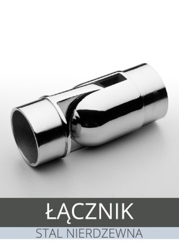 Łącznik ruchomy poręczy nierdzewnej 42,4 mm