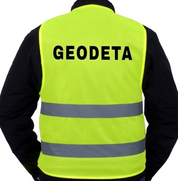 KAMIZELKA ODBLASKOWA OSTRZEGAWCZA GEODETA