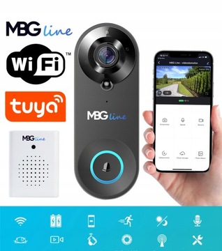 Domofon Wideodomofon Kamera Dzwonek TUYA Smart Czujnik Ruchu MBG LINE SFW3