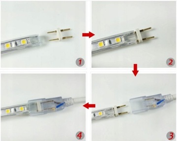 ШЛАНГОВАЯ лента LED STRIP 5050 IP68 1MB 230V WARM