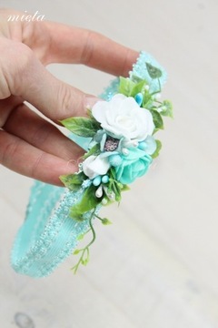 Набор для крещения с повязкой на голову и ремешком для обуви в стиле украшения