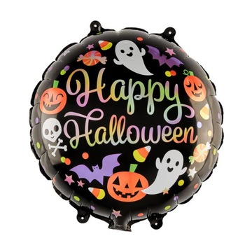 Balony foliowy Happy Halloween Dynie i duchy 45cm