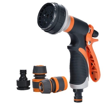 PISTOLET DO WODY DO WĘŻA OGRODOWEGO METALOWY 8 FUNKCJI ZRASZACZ