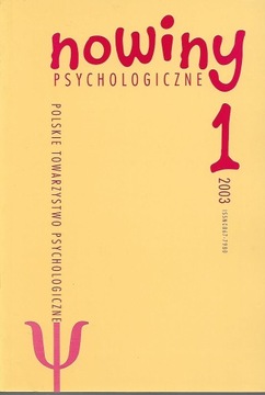 Nowiny psychologiczne 1 z 2003 [spis]