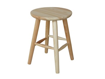 TABORET DREWNIANY STOŁEK OKRĄGŁY SOLIDNY KOLORY
