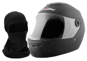 KASK ZAMKNIĘTY INTEGRALNY PEŁNY MOTOR SKUTER M CZARNY MAT + KOMINIARKA