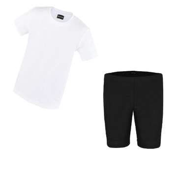 BAWEŁNA Strój na wf z kolarkami 110