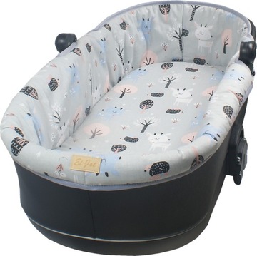 USZTYWNIONA WKŁADKA+MATERACYK DO GONDOLI WÓZKA DZIECIĘCEGO Z BUDKĄ NA ZAMEK