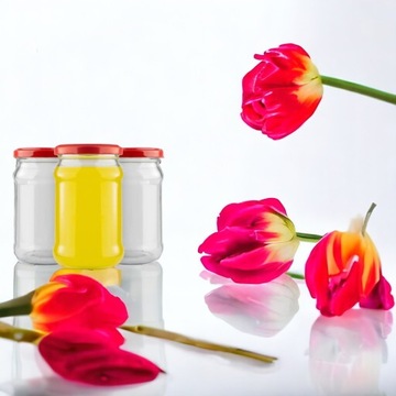 БАНКА 315 мл СТЕКЛЯННАЯ БАНКА ДЛЯ ПРИГОТОВЛЕНИЙ МЕДОВОГО ВАРЕНИЯ С КРЫШКОЙ (120 шт.)