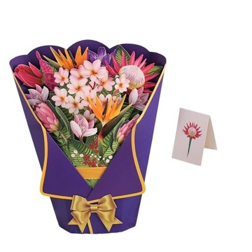Bouquet Greeting Card Mother’s Day Card Paper Flower Bouquet Card Style D