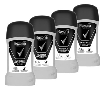 Rexona Invisible on black Antyperspirant 4×50ml