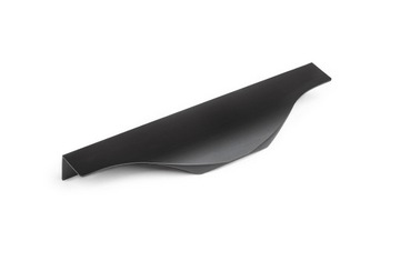 Uchwyt meblowy krawędziowy nakładany na front 192 mm czarny mat