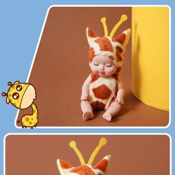 Брелок для ключей с мультяшной куклой, аксессуары Жираф,