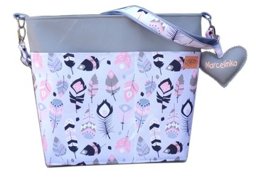 Torba do wózka organizer pojemna z zaczepami eko