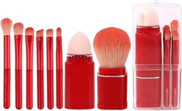 8 szt. Zestaw Pędzli do Makijażu Miękkie Włosie Wysuwany Pędzel do Pudru Mi